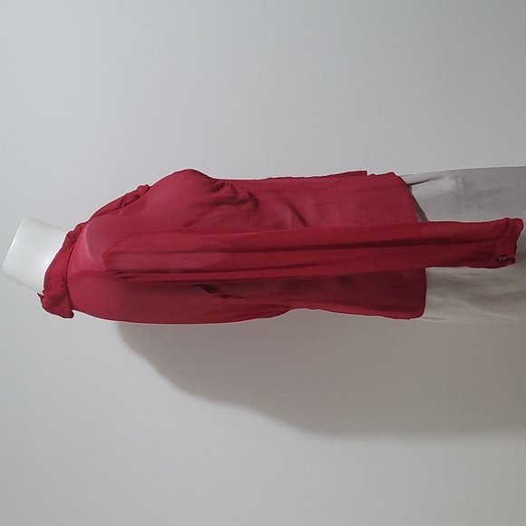 Deborah hill 100% silk red blouse size 8 - Picture 4 of 8